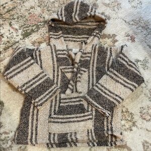 Striped Hooded Baja Sweater